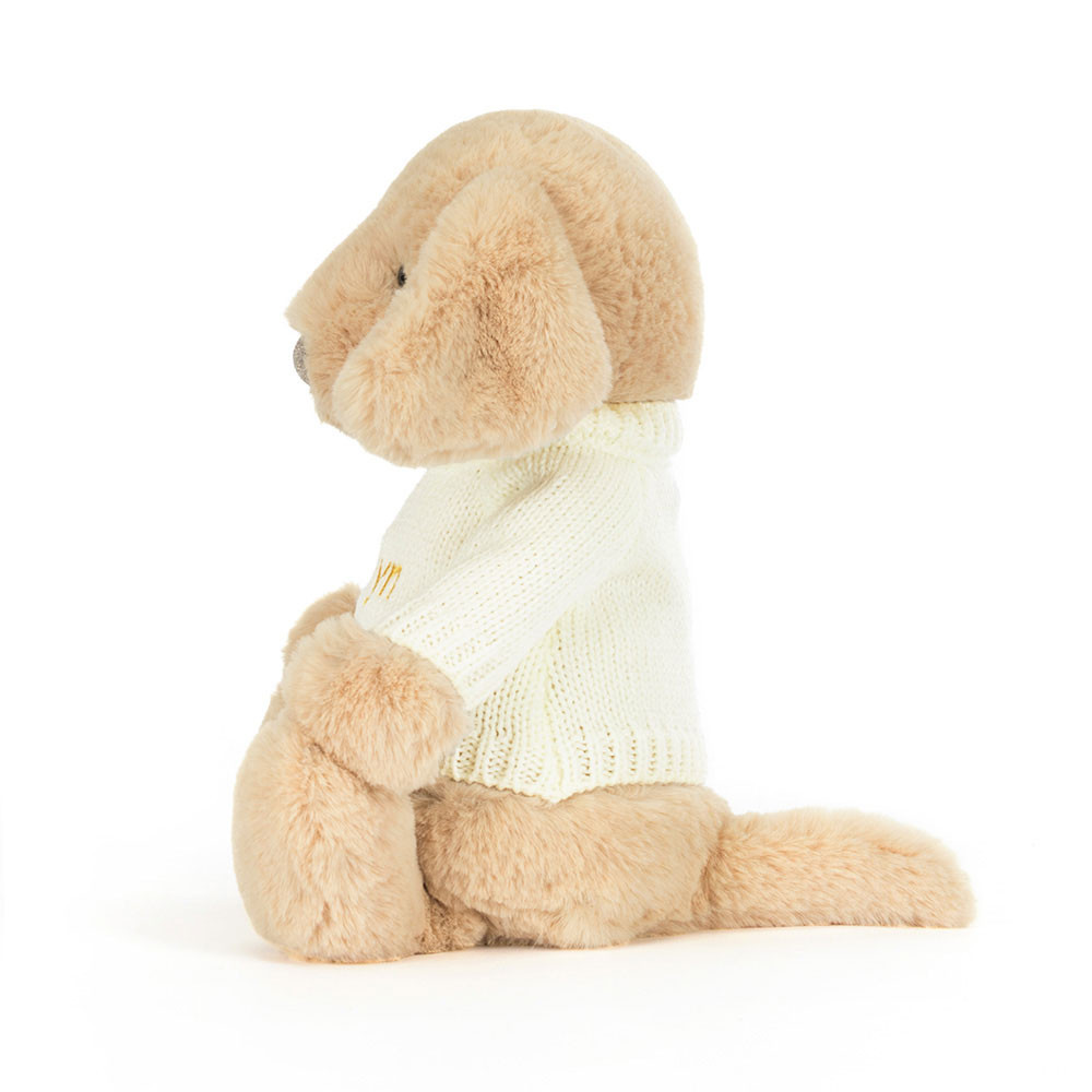 Alternative view of Bashful Luxe Puppy Orlando with Personalized Cream Jumper