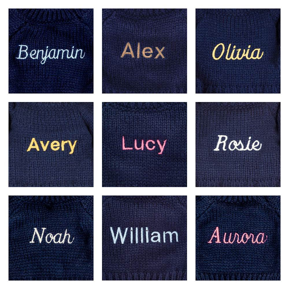 Alternative view of Bashful Luxe Bunny Rosa with Personalized Navy Jumper