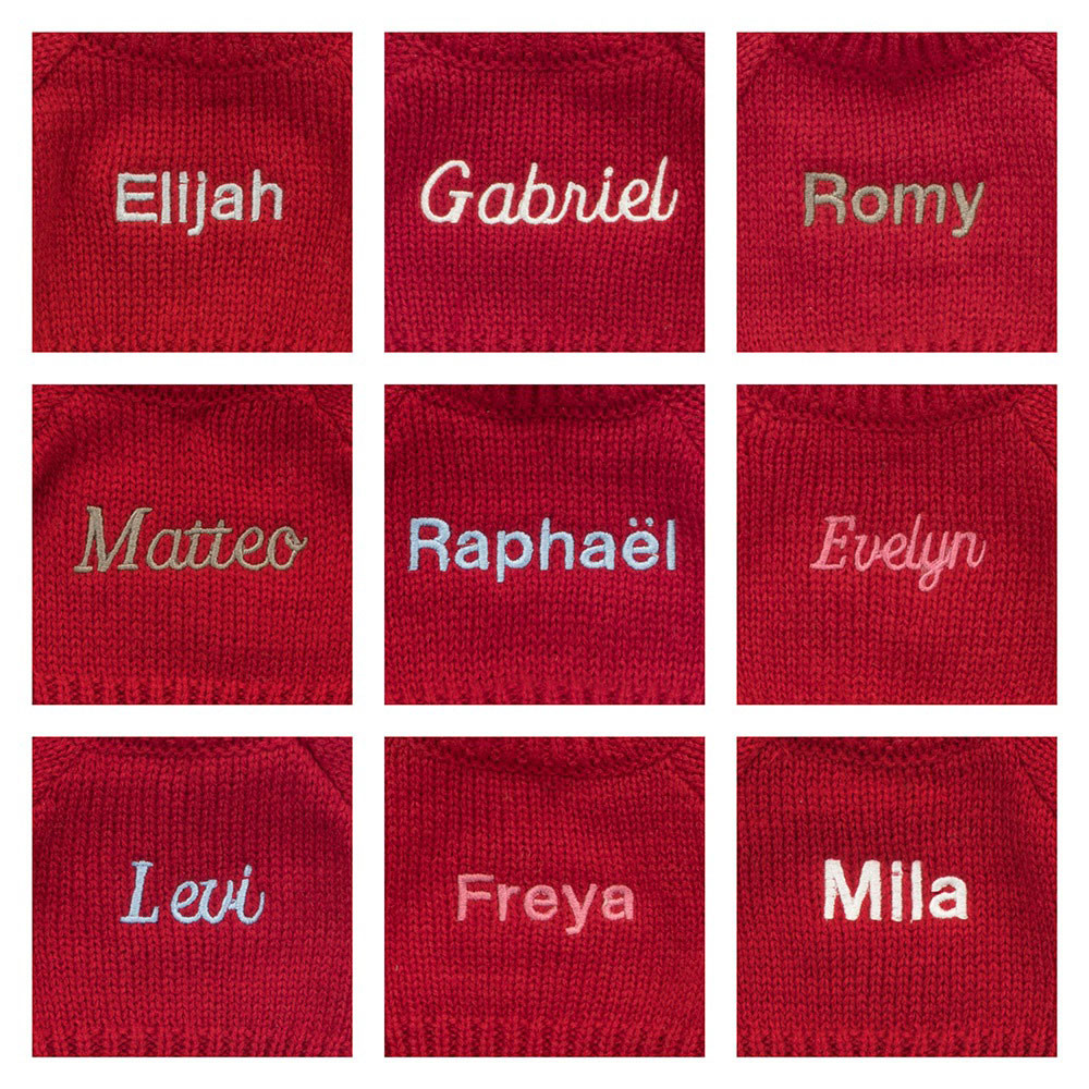 Alternative view of Bashful Tulip Pink Bunny with Personalized Red Jumper