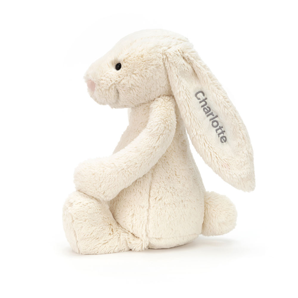 Alternative view of Personalized Bashful Cream Bunny Huge