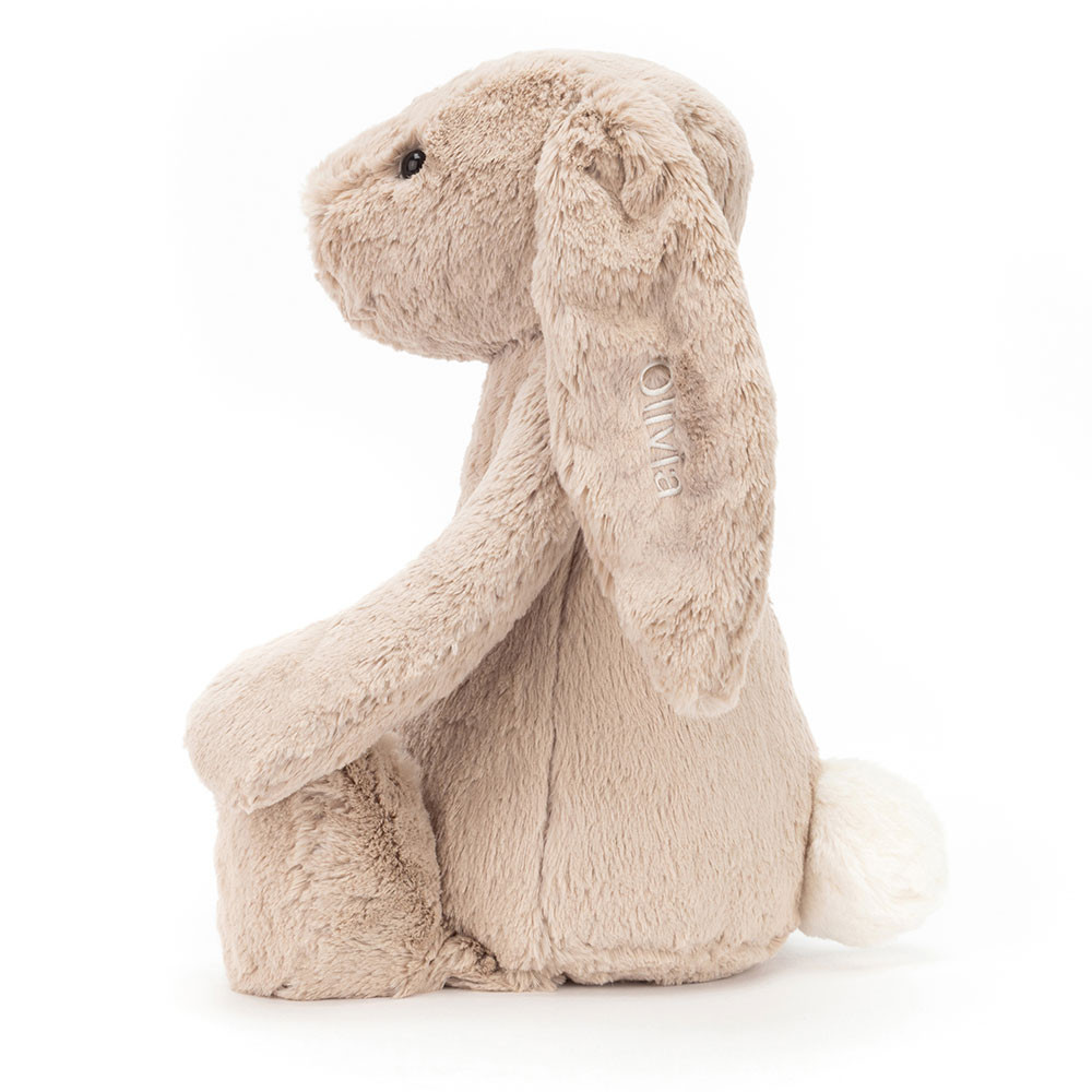 Alternative view of Personalized Bashful Beige Bunny Huge