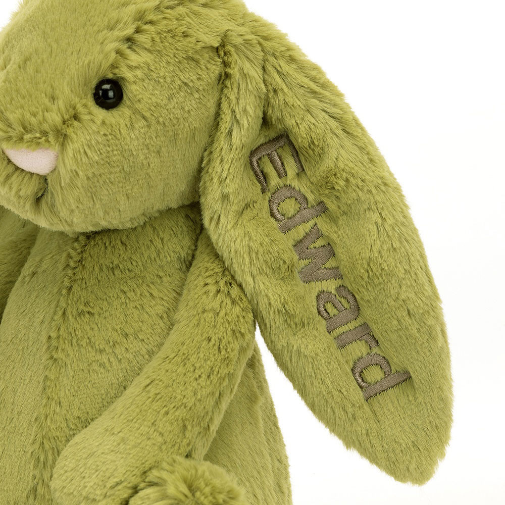 Alternative view of Personalized Bashful Moss Bunny Medium