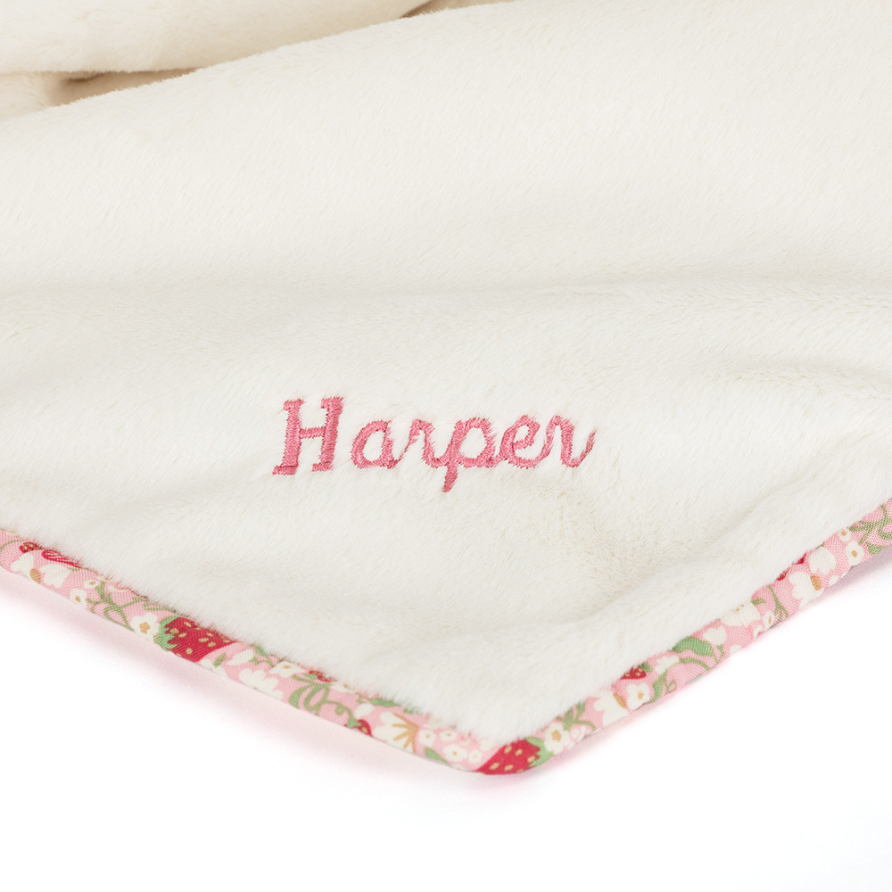 Alternative view of Personalized Blossom Cream Bunny 'Berry' Blankie