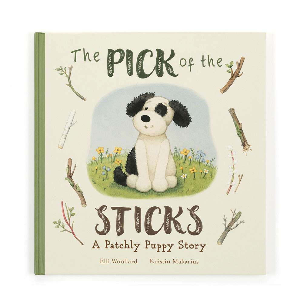 Alternative view of The Pick of the Sticks Book and Bashful Black & Cream Puppy Medium